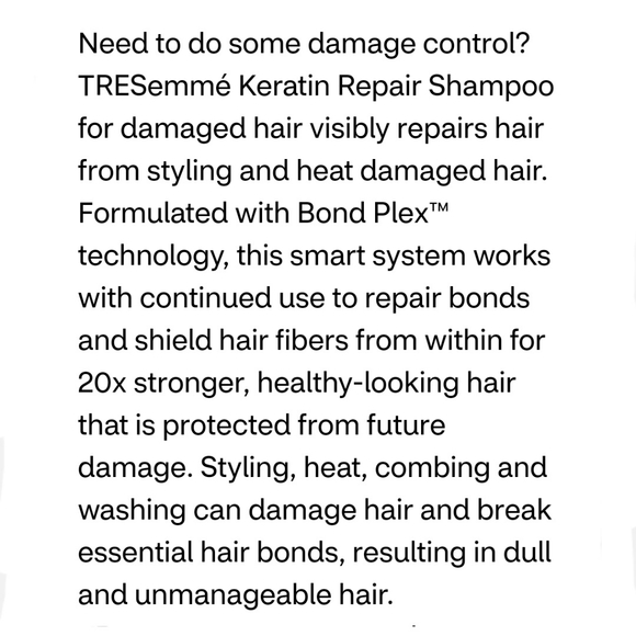 🔮3/$15 TRESemme Keratin Repair Shampoo - Picture 7 of 8